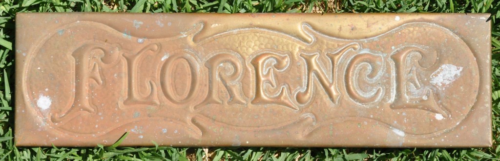 Florence – House Name Sign – SOLD