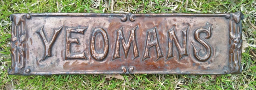 Yeomans – House Name Sign